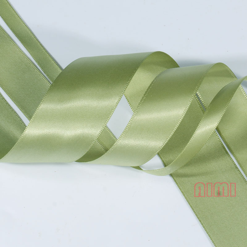 豆绿色丝带浅军绿高端加密彩带礼品包装织带婚庆缎带织带发饰绸带