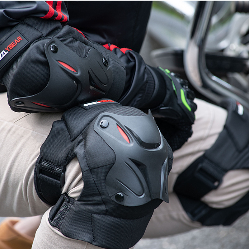 护膝摩托车护具冬季骑士骑行装备防护全套防摔机车骑士护具