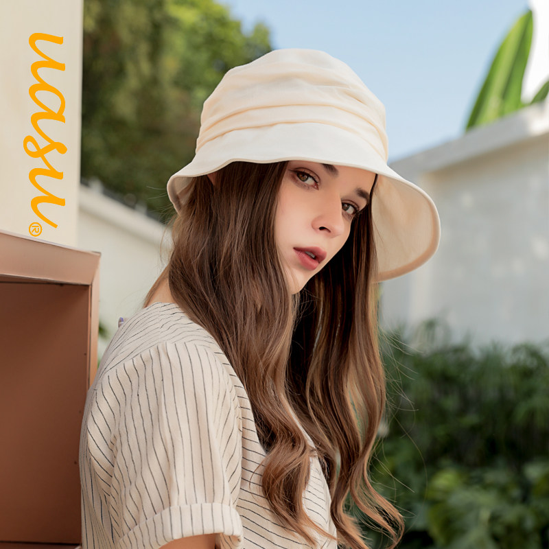 时尚凉帽防晒防紫外线遮阳帽子女士夏季春秋夏天薄款太阳帽渔夫帽