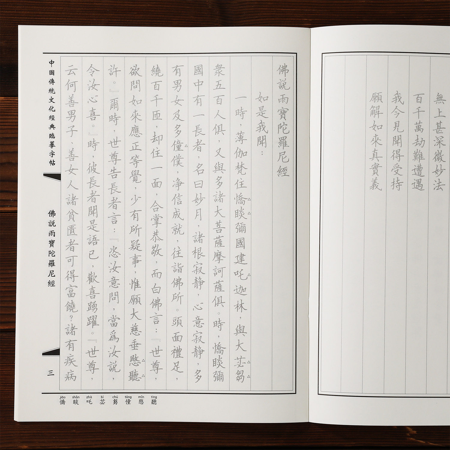 字帖雨宝陀罗罗尼楷书手抄本硬笔成人临摹佛经练字帖