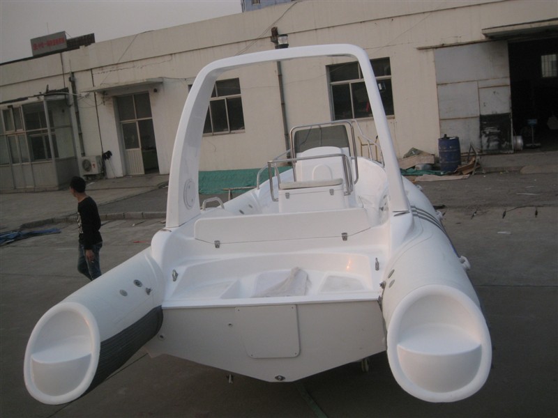 海之韵游艇快艇钓鱼艇玻璃钢橡皮艇加厚硬底冲浪冲锋舟rib10人船