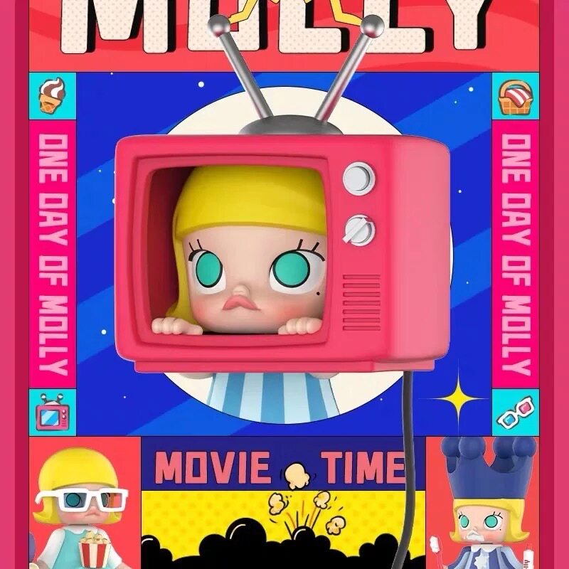 正品品包popmart泡泡玛特molly一天系列盲盒潮玩女友潮玩盲盒