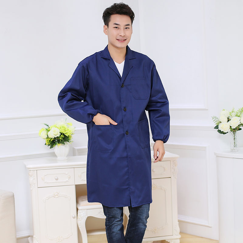 劳保大褂工作服长款包围裙长袖定制logo印字工装工作服