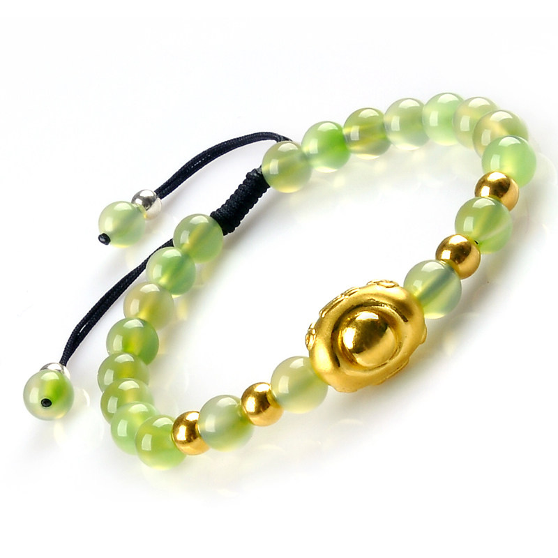 黄金手链伊生女朋友转运金玉足金元宝金元宝硬金手饰