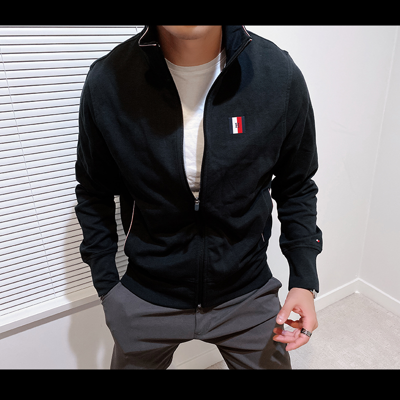 TOMMY HILFIGER男士秋冬新款立领拉链开衫卫衣夹克外套休闲TM8-64