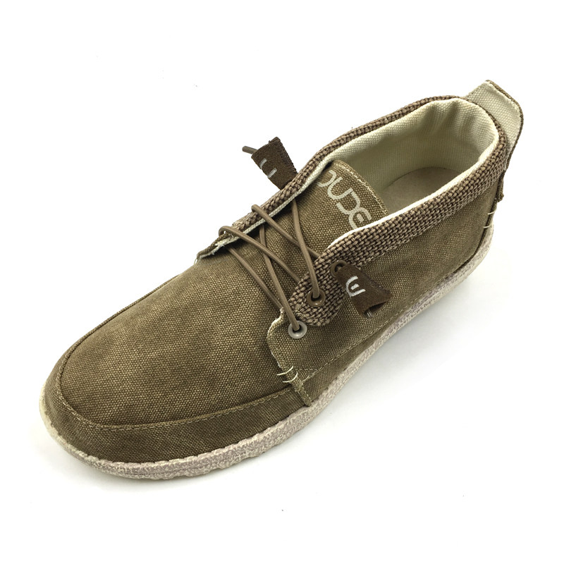 意大利dude都德男鞋正品春秋帆布鞋轻质透气软底懒人一脚蹬休闲鞋