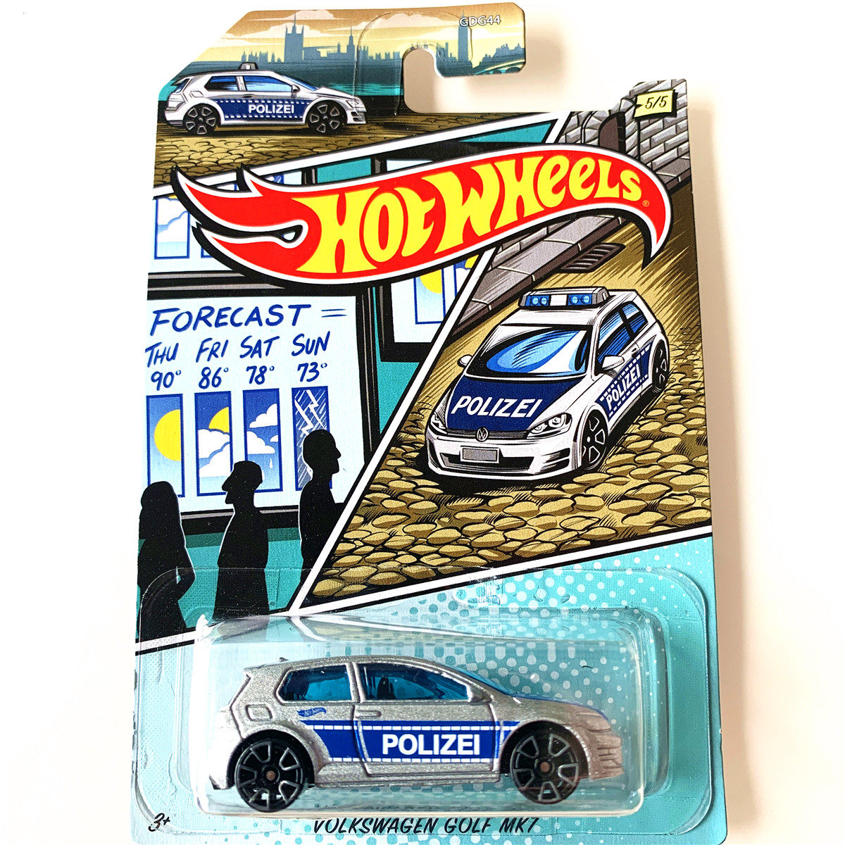 风火轮小跑跑车gdg44万国漫画警车警察套装迪拜车模