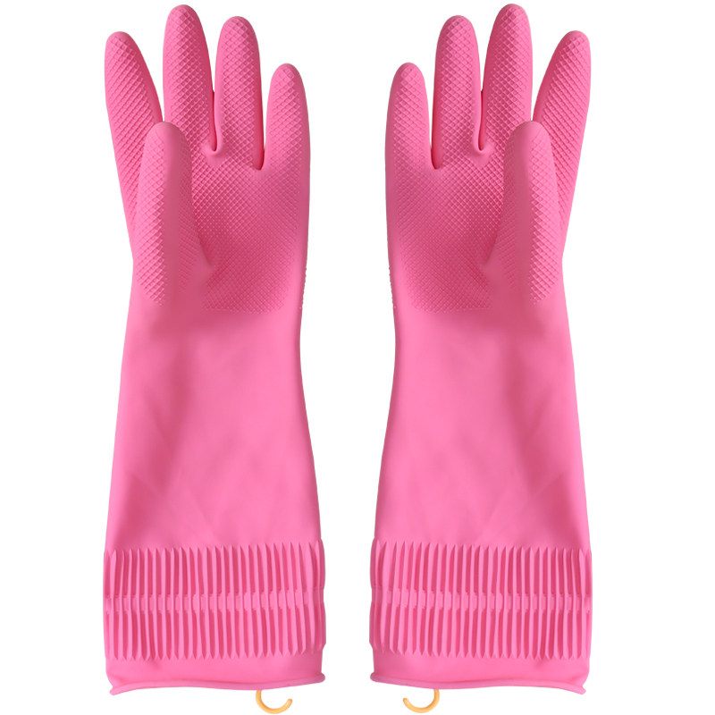 韩国进口厨房加长洗碗手套加厚冬天天女家务常规家务手套