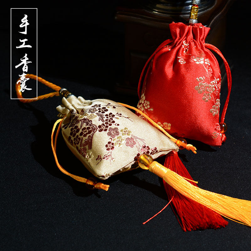 古风锦缎刺绣香囊空袋随身祈福小香袋挂脖福袋香包