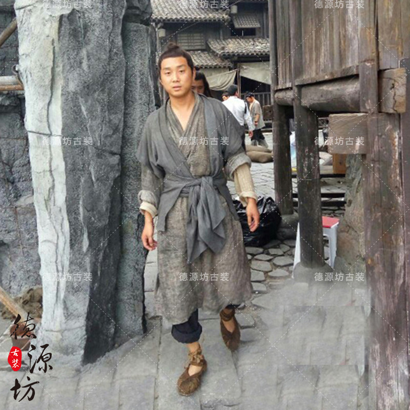 宋朝经典影视古装农民百姓伙计车夫群演焦夫粗布棉麻唐朝演出服装