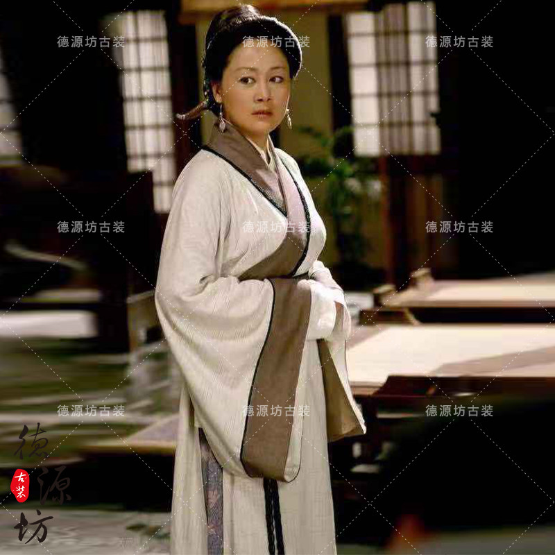 孔雀东南飞同款影视古装女汉服少奶奶老太太夫人群演棉麻演出服装