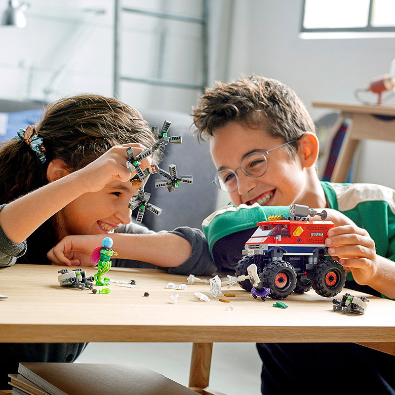 lego乐高76174漫威超英蜘蛛侠怪兽大脚对决神秘塑料积木