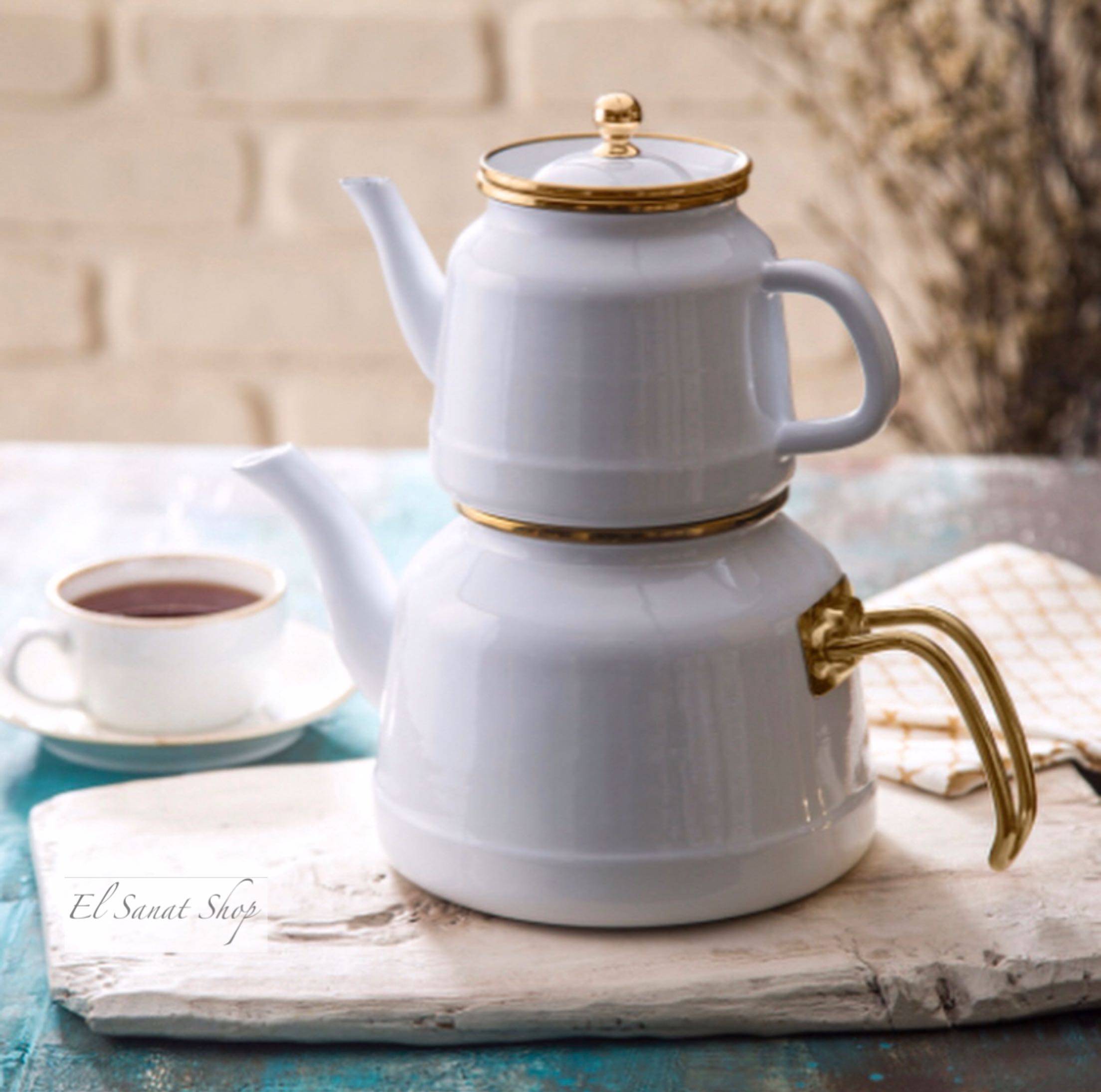 土耳其进口国民品牌子母壶不锈钢水壶双层茶壶可母壶茶壶