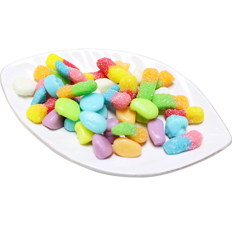 包邮德国trolli口力毛毛虫/贝壳橡皮糖8克*60小包 果汁软糖零食品