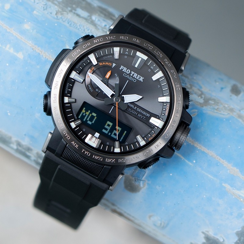 ybm卡西欧手表男prw6600yb户外运动登山表太阳能电波表5060y