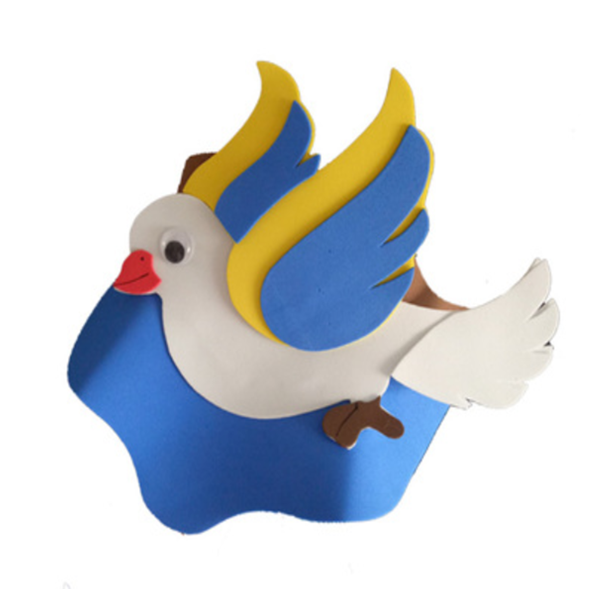 eva幼儿园表演道具小鸟头饰动物头套鹦鹉啄木鸟头饰