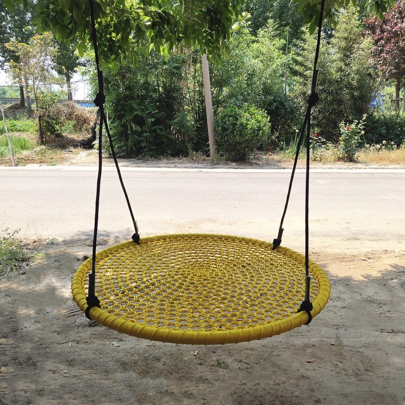 秋千户外圆盘游乐场景区公园幼儿园儿童多人彩色秋千