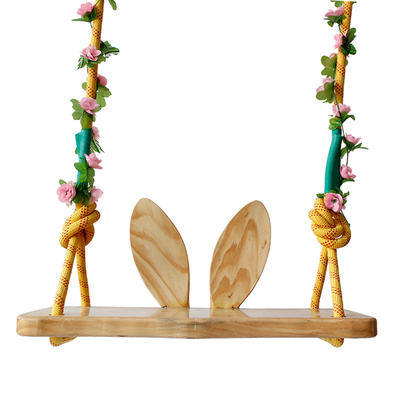 实木户外室内儿童成人秋千幼儿园家用庭院麻绳登山绳锦纶绳可定制