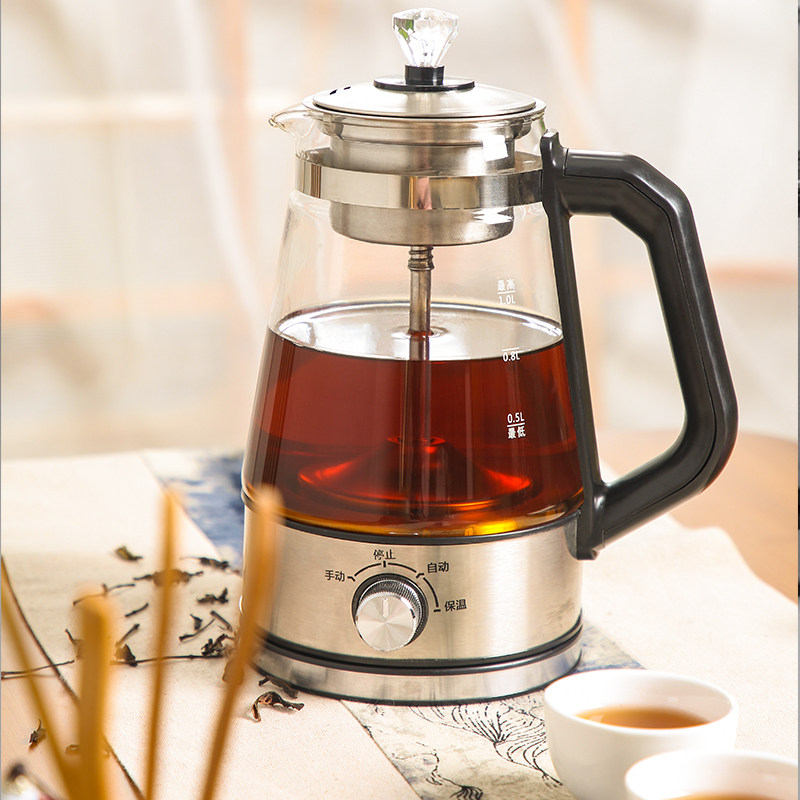 茶壶喜猪hapig煮茶全自动蒸汽玻璃电热水壶保温电茶炉