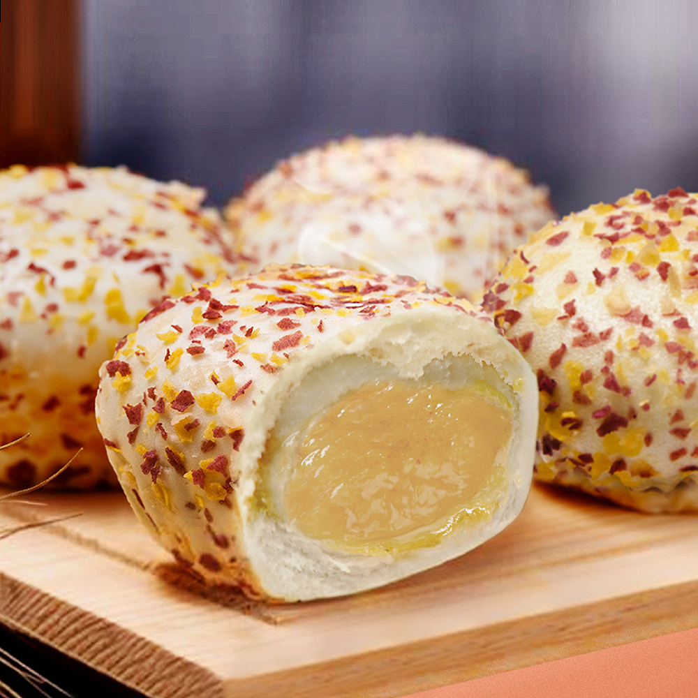 入口七彩燕麦麦包广式茶楼酒店包点速冻加热传统中式糕点