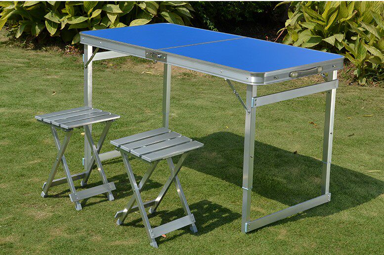 加强型户外折叠桌椅套装铝合金便携式桌子野餐桌烧烤桌摆摊展业桌
