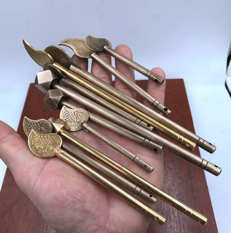 仿古中式家具柜门纯铜直条插销五金配件古建明插销