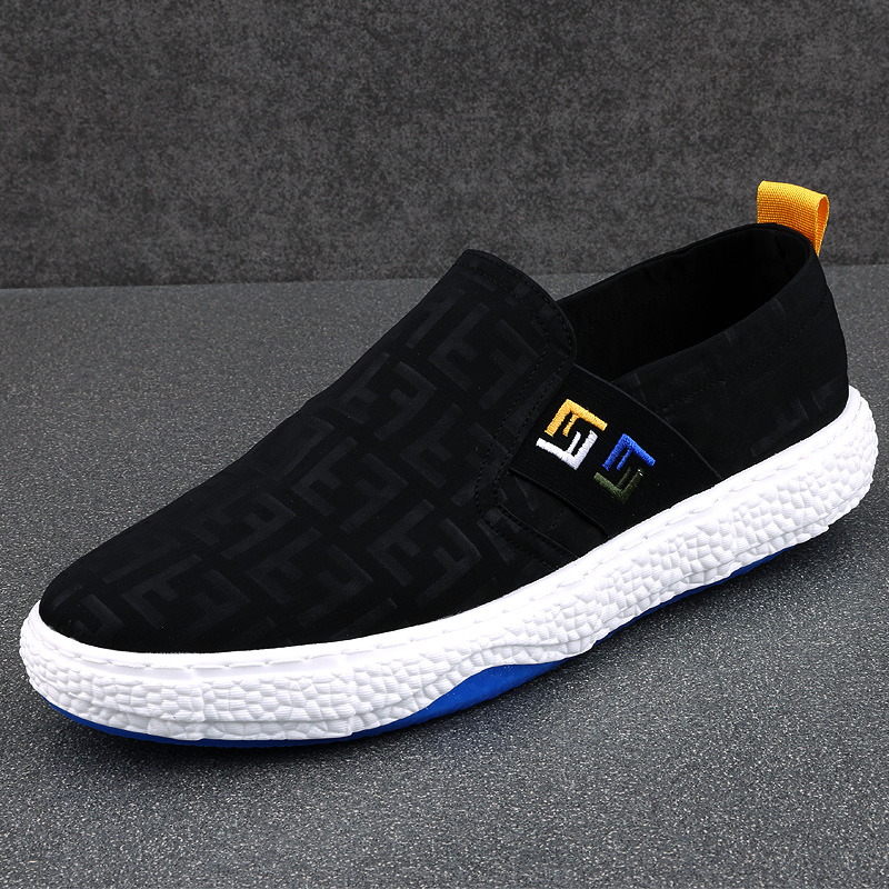 男鞋春秋季潮鞋21一脚瞪懒人老北京帆布青年轻便布鞋子驾车鞋子男