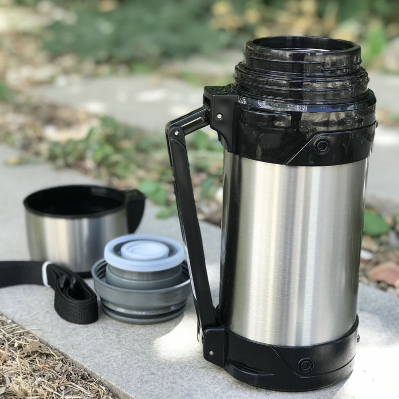 迪卡侬不锈钢保温杯大容量水杯把手车载旅行保温1.5l保温杯