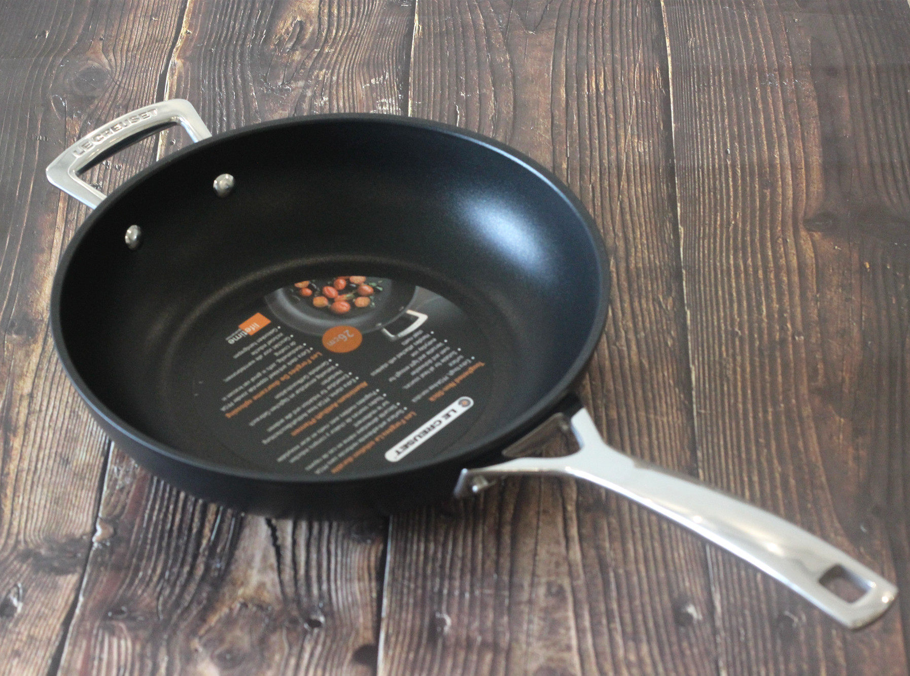 法国酷彩lecreuset不粘锅炒锅煎锅平底锅玻璃锅盖炒锅