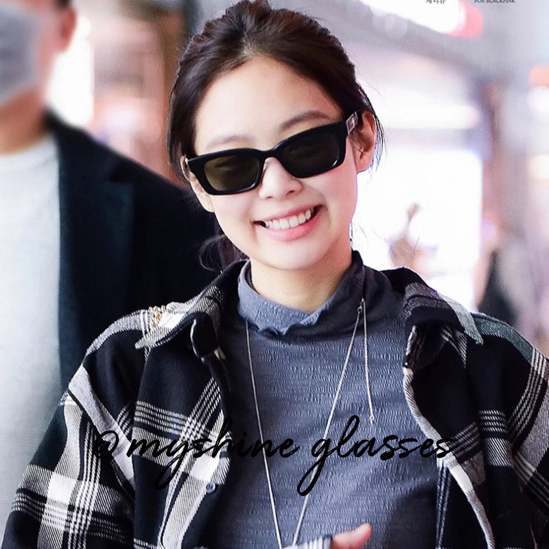 复古窄框偏光太阳镜jennie珍妮同款眼镜网红红潮太阳眼镜