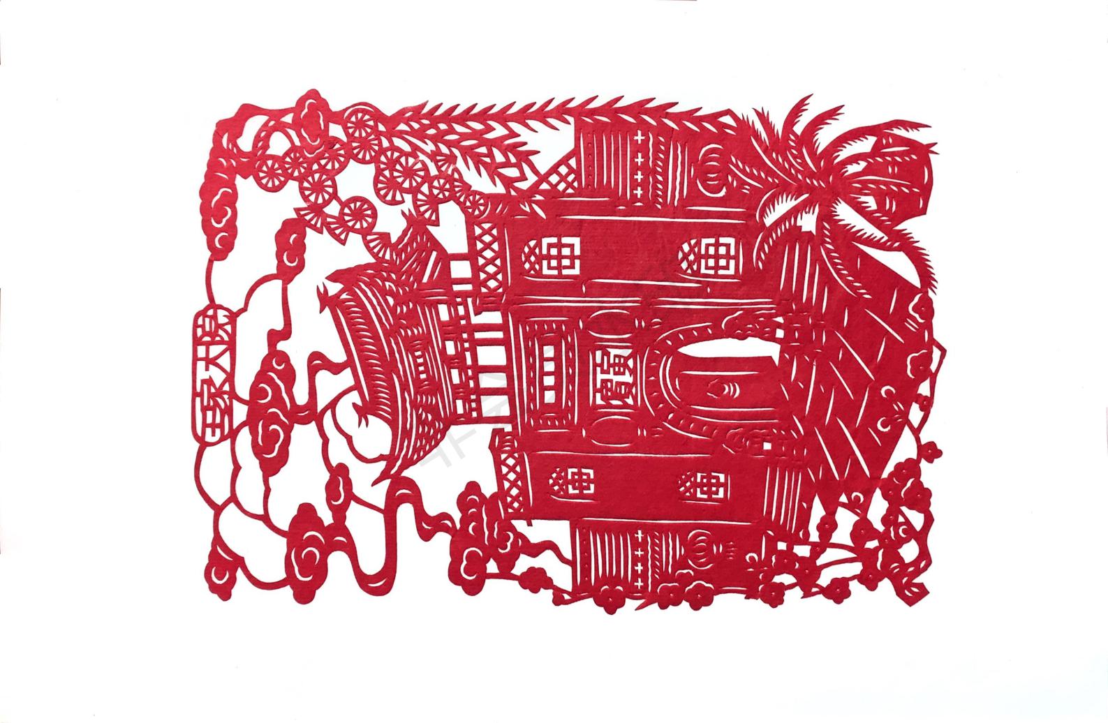 山西广灵剪纸好风风光第二乔家大院平遥古城手工艺品包剪纸