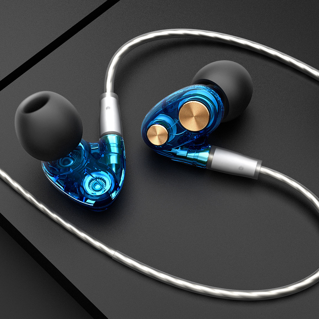 irocki8两圈一铁六核圈耳机立体超重低音入耳手机耳机