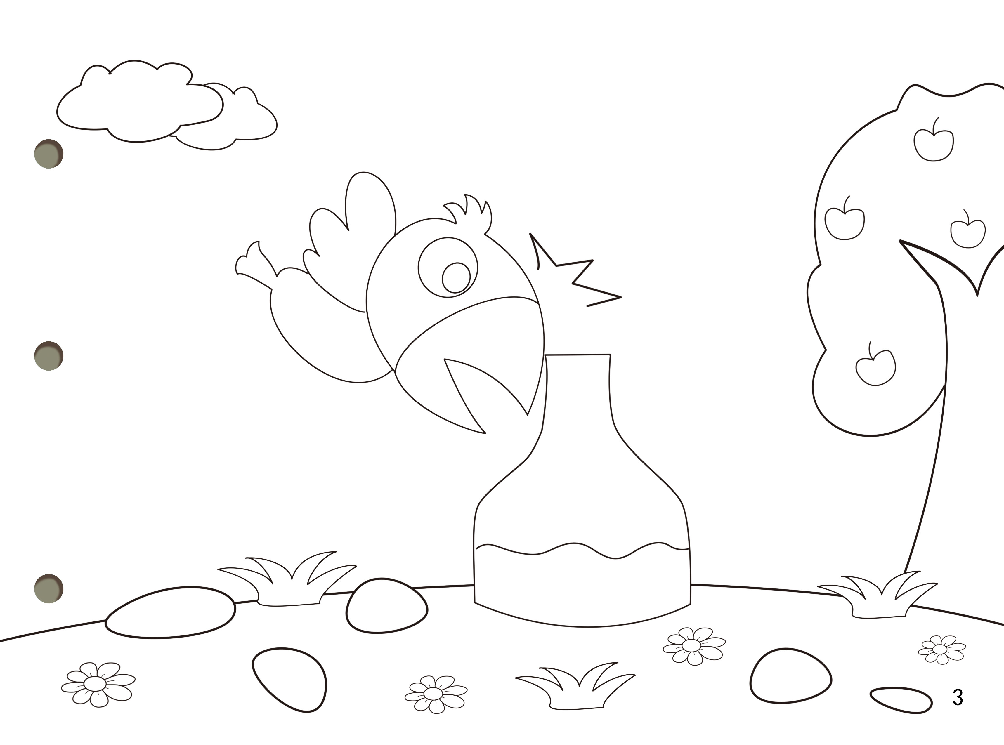 给小朋友画的“乌鸦喝水”的故事|插画|儿童插画|yibian - 原创作品 - 站酷 (ZCOOL)