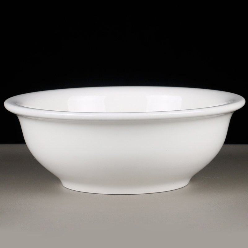 1个陶瓷汤碗 家用饭馆酒店纯白大小号汤碗汤古斗碗品锅微波炉餐具