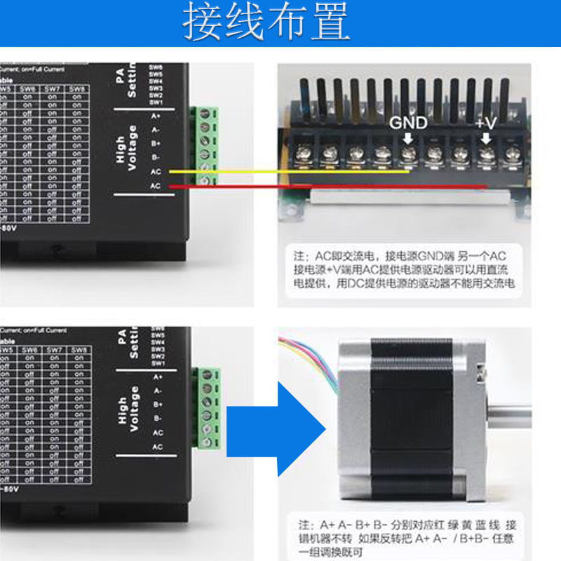 步进电机dma860h驱动器雕刻机配件深圳雷赛智能两相驱动器