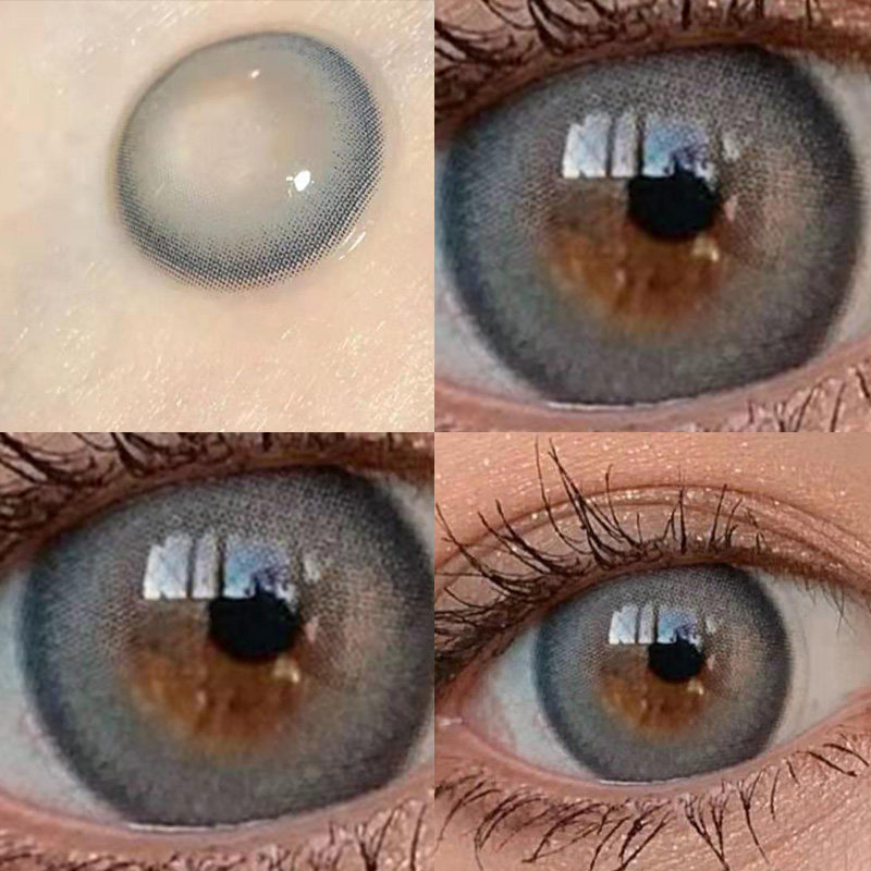 美瞳岚灰混血直径145m年抛2020新款圣鹿半年彩色隐形眼镜