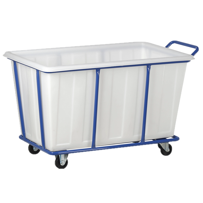 洗衣房布草车洗衣车白云牌加厚布袋塑料内框服务车洗衣厂布草推车