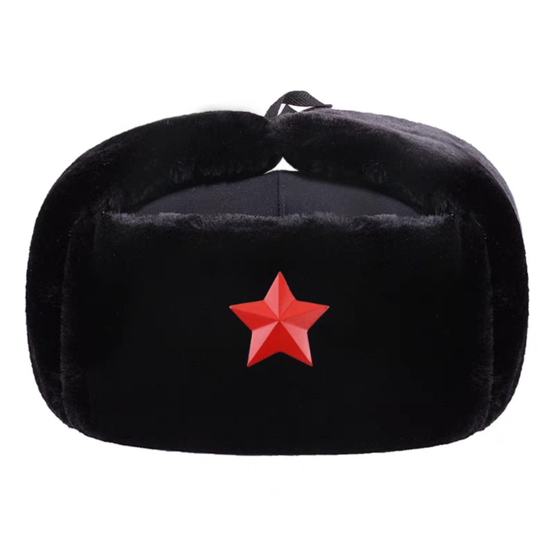 帽子苏联户外俄罗斯复古雷锋毛帽cccp秋冬季抗寒帽子