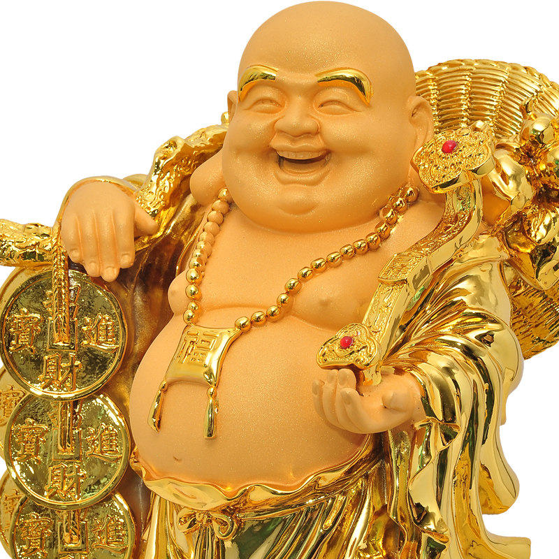 财源广进担币佛弥勒佛像摆件笑佛大肚佛居家供奉公司店铺开业礼品