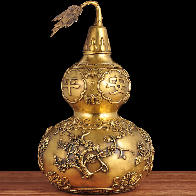 葫芦摆件招财大号开口家居玄关卧室装饰品开盖摆件