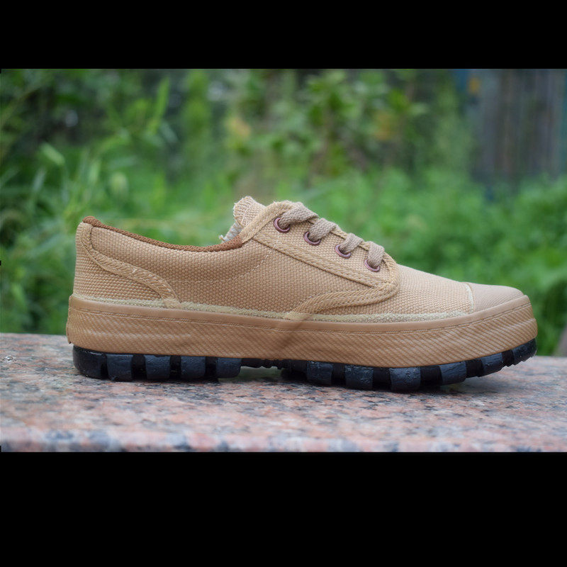 解放鞋工地轻便鞋低劳保夏季防滑胶鞋军训黄胶鞋解放鞋