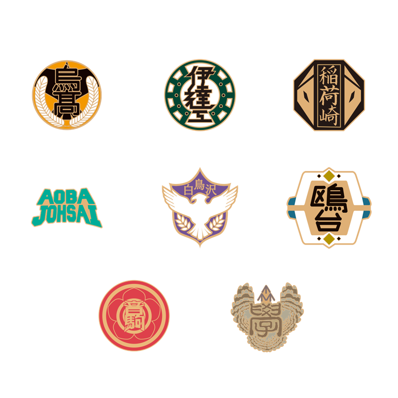 星河动漫排球少年乌野孤爪研磨学院日式金属胸针动漫挂件