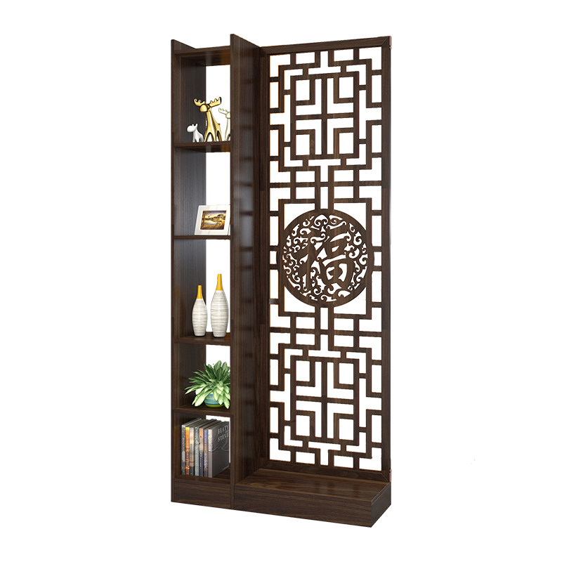 新中式玄关入户现代简约酒柜装饰家用空挡镂空座屏