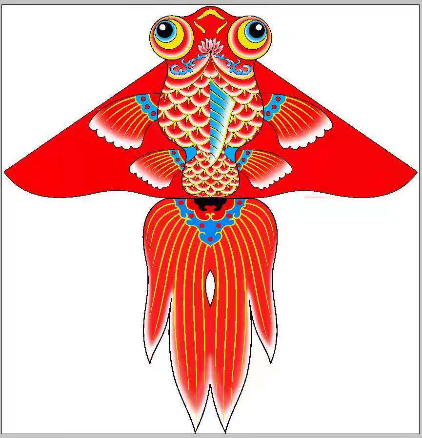 新款传统烫金红色金鱼大型高档2米成人新手风筝