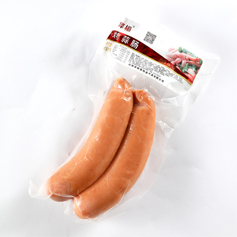 泽榆牌烤蒜肠白蒜肠香肠火腿果木熏制山西特产猪肉类