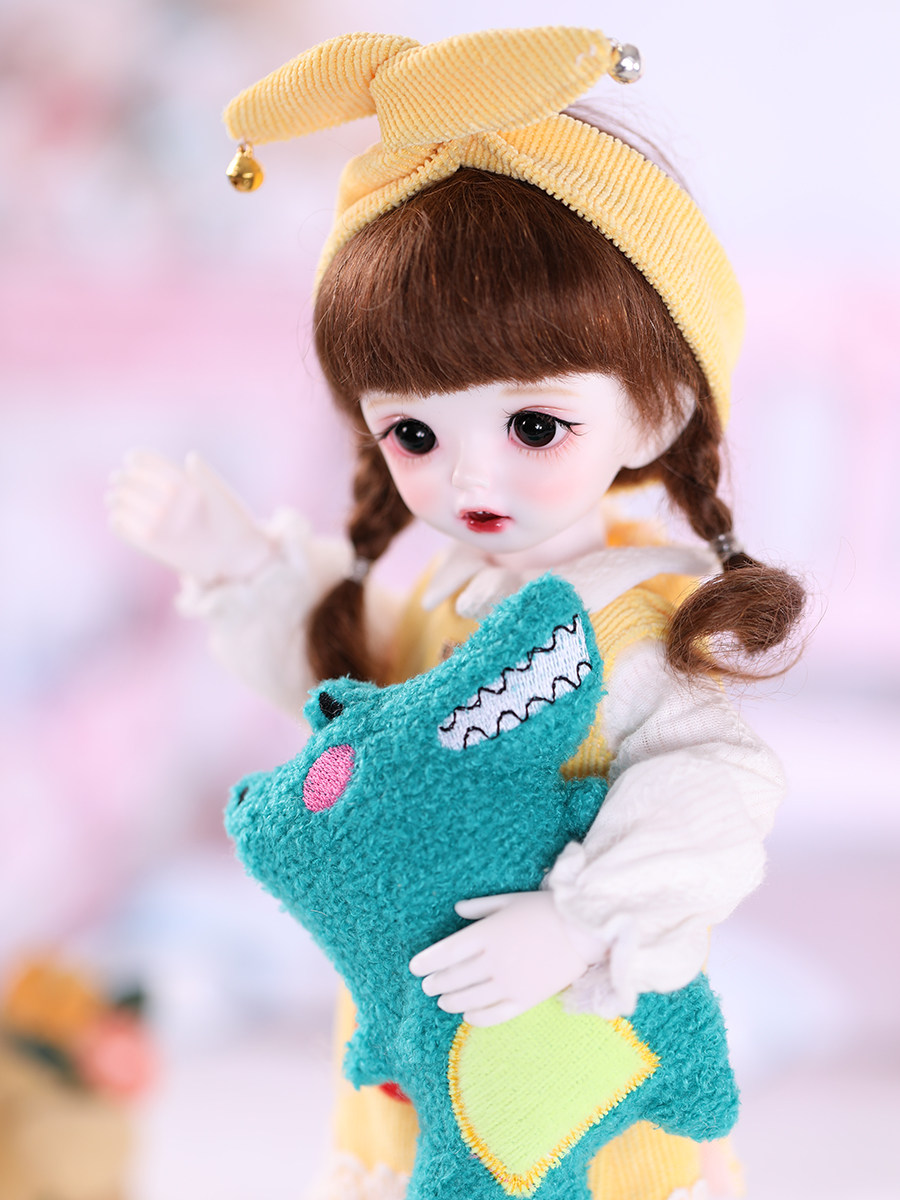 女娃背心黄色草莓carol6分娃衣新品sd娃娃bjd娃娃