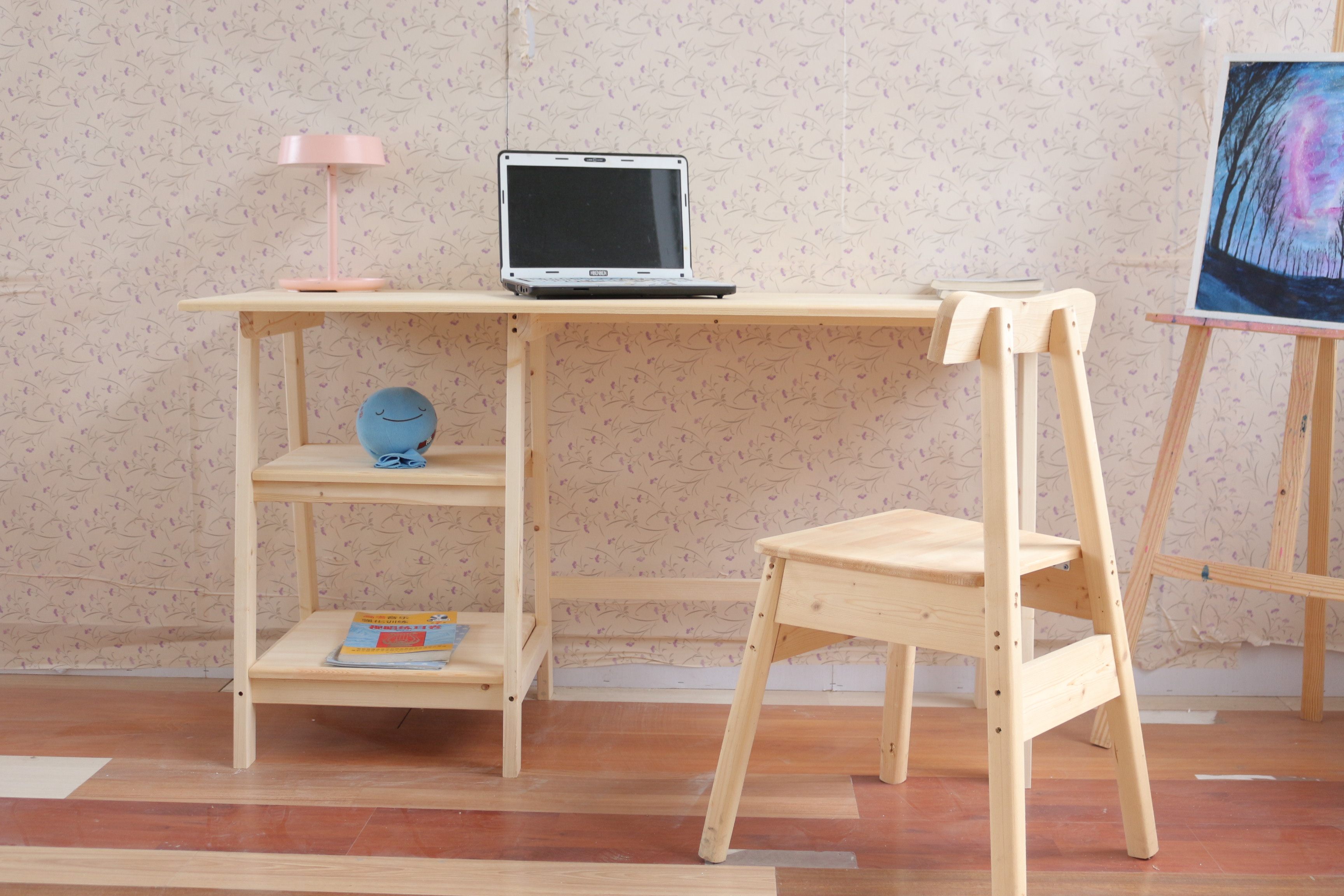 简约电脑桌热卖写字家用实木木桌北欧欧风书桌电脑桌