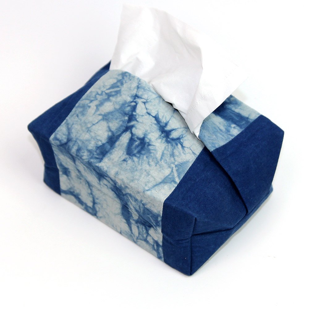 纸巾二三三米植物蓝染手工扎染抽套车载民宿装饰纸巾盒