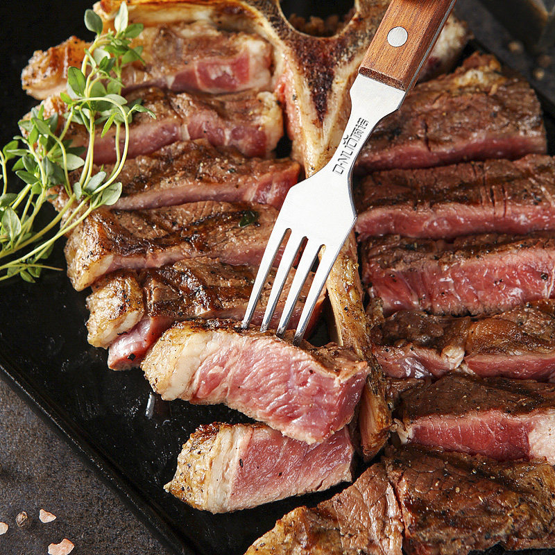 顶诺澳洲牛肉丁骨牛排t骨牛排套餐团购单片185g送黑椒酱满5片包邮