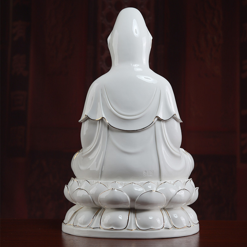 戴玉堂佛像菩萨世音家用观供奉多宝观音陶瓷吋全摆件